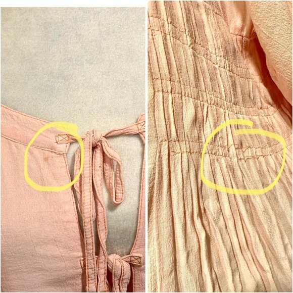 Free People Light Pink Boho Tunic Tassel Dress - Picture 5 of 6